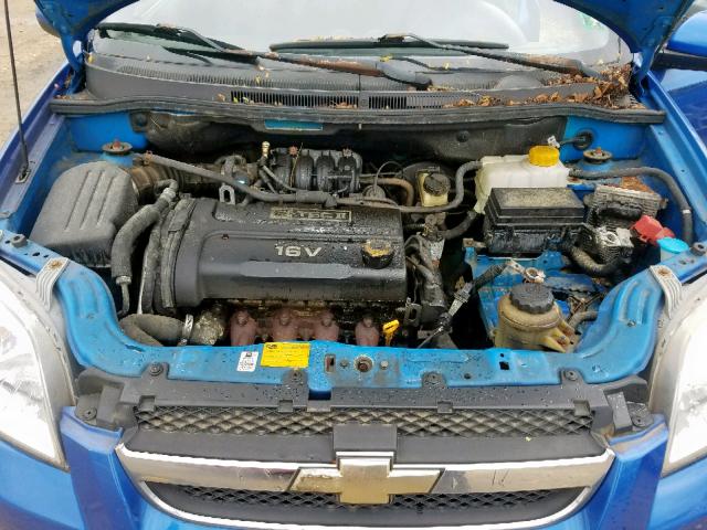 KL1TD56627B057798 - 2007 CHEVROLET AVEO BASE Blau Foto 7