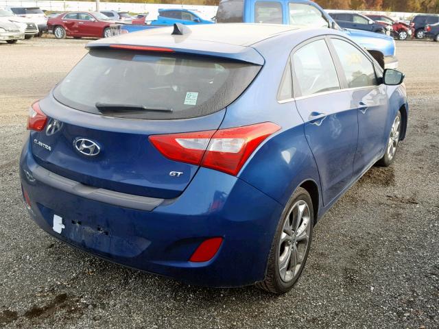 KMHD35LE8DU152440 - 2013 HYUNDAI ELANTRA GT BLUE photo 4