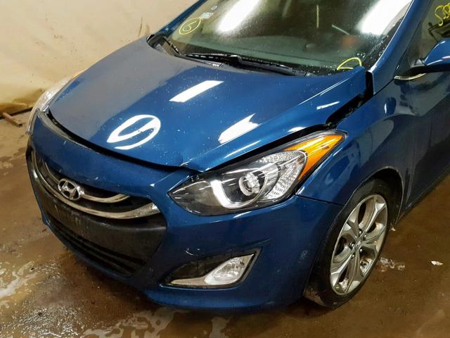 KMHD35LE8DU152440 - 2013 HYUNDAI ELANTRA GT BLUE photo 9