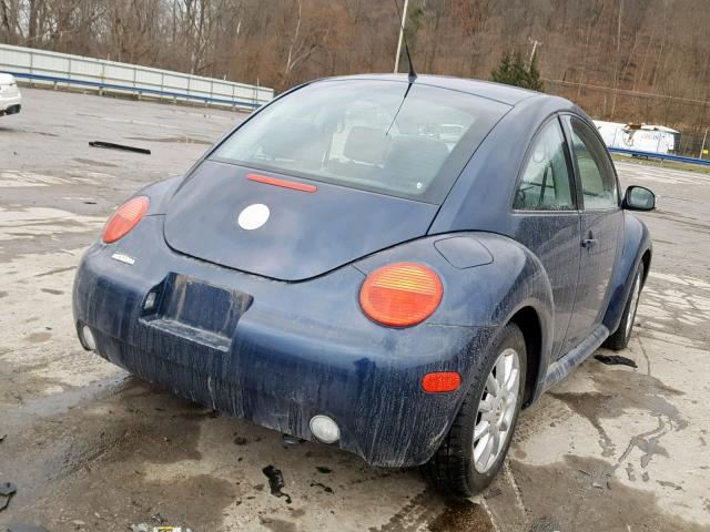 3VWCK31C85M409947 - 2005 VOLKSWAGEN NEW BEETLE BLUE photo 4