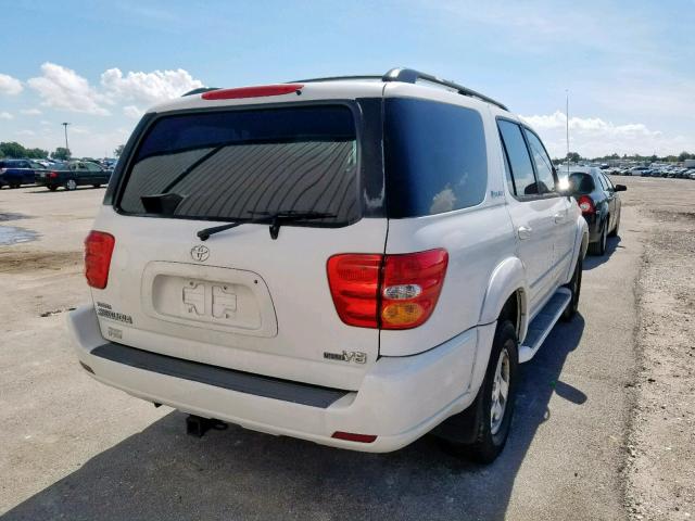 5TDZT38A52S087620 - 2002 TOYOTA SEQUOIA LI WHITE photo 4