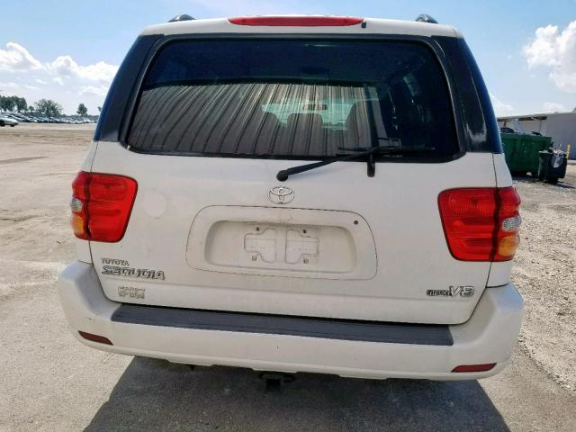 5TDZT38A52S087620 - 2002 TOYOTA SEQUOIA LI WHITE photo 9