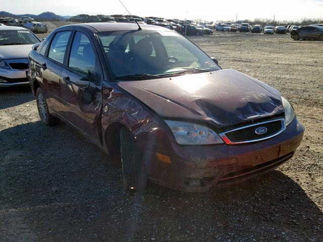 1FAFP34N57W241126 - 2007 FORD FOCUS ZX4 MAROON photo 1