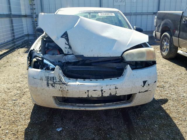 1G1ZS58F27F285923 - 2007 CHEVROLET MALIBU LS თეთრი ფოტო 9