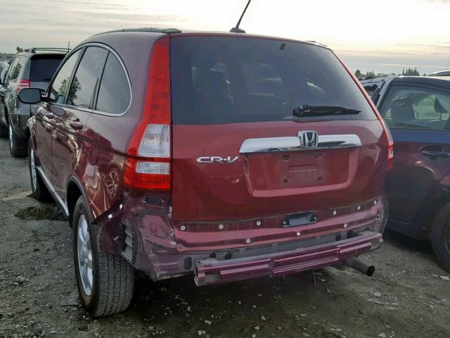 JHLRE48738C023545 - 2008 HONDA CR-V EXL RED photo 3