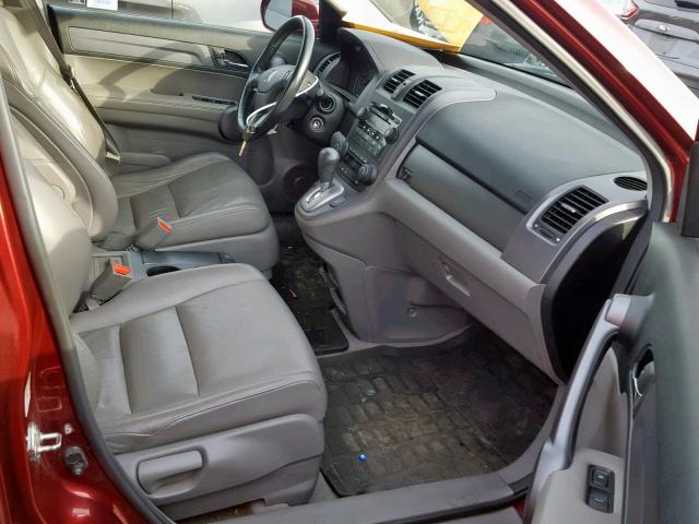 JHLRE48738C023545 - 2008 HONDA CR-V EXL RED photo 5