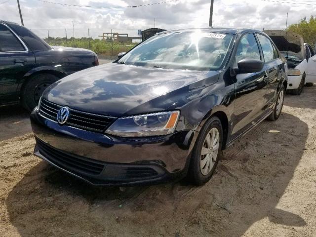 3VW2K7AJ9BM306212 - 2011 VOLKSWAGEN JETTA BASE 黑色 照片 2