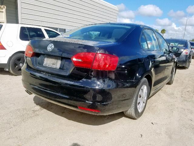 3VW2K7AJ9BM306212 - 2011 VOLKSWAGEN JETTA BASE 黑色 照片 4