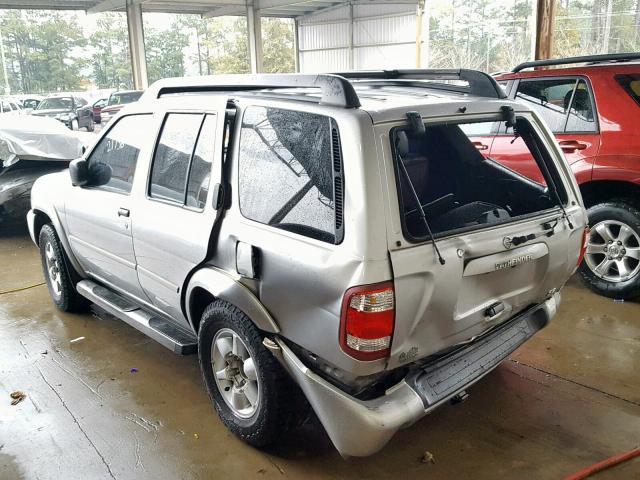 JN8DR09Y82W725687 - 2002 NISSAN PATHFINDER SILVER photo 3