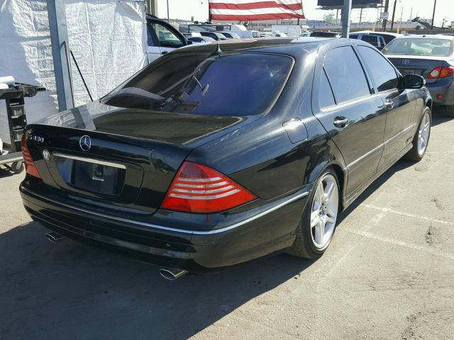 WDBNG70J04A410122 - 2004 MERCEDES-BENZ S 430 BLACK photo 4