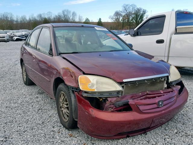 2HGES16553H553110 - 2003 HONDA CIVIC LX MAROON photo 1