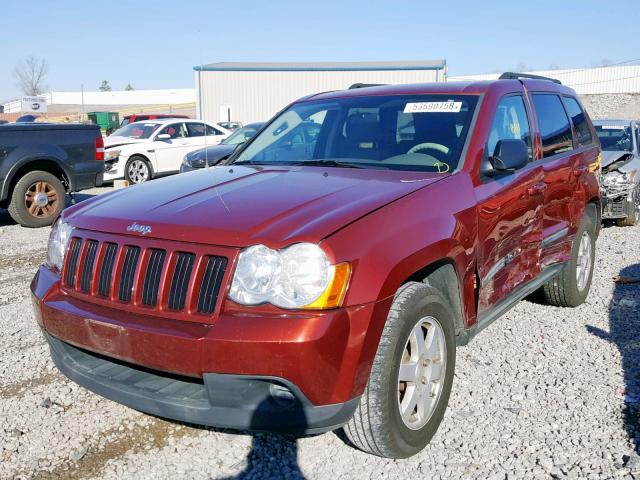 1J8GS48KX9C506977 - 2009 JEEP GRAND CHER RED photo 2