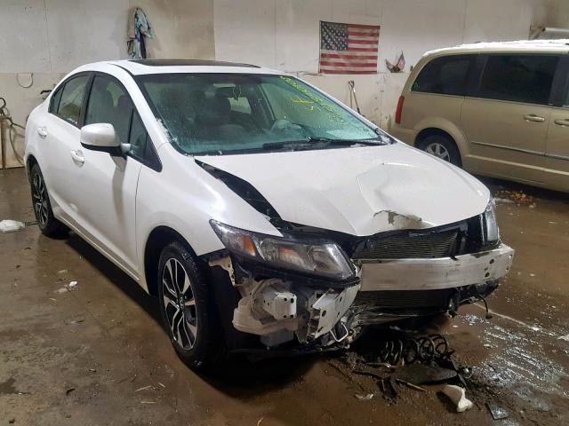 19XFB2F94DE037300 - 2013 HONDA CIVIC EXL WHITE photo 1