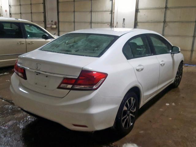 19XFB2F94DE037300 - 2013 HONDA CIVIC EXL WHITE photo 4