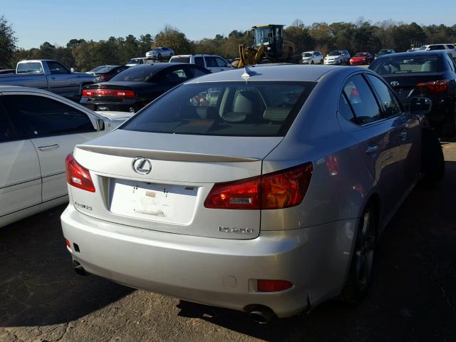 JTHBK262072046528 - 2007 LEXUS IS 250 SILVER photo 4