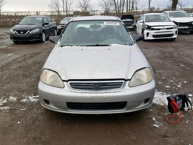 2HGEJ6610YH921956 - 2000 HONDA CIVIC BASE SILVER photo 9
