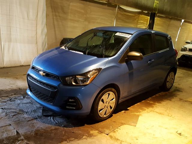 KL8CB6SA3HC742315 - 2017 CHEVROLET SPARK LS BLUE photo 2