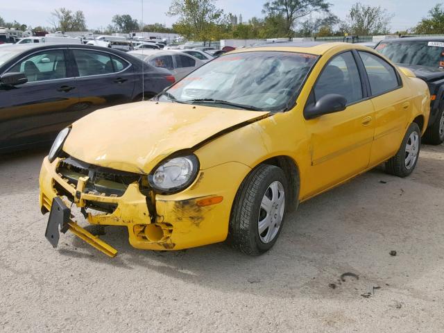 1B3ES56C54D583177 - 2004 DODGE NEON SXT YELLOW photo 2