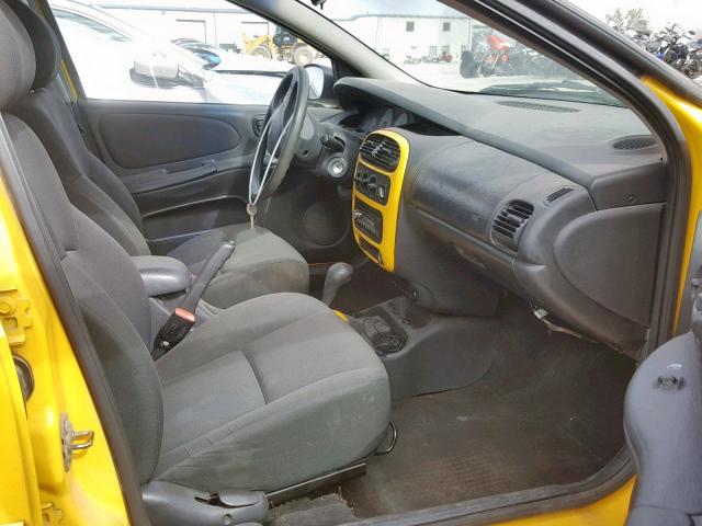 1B3ES56C54D583177 - 2004 DODGE NEON SXT YELLOW photo 5