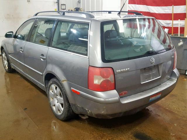 WVWCE63B25E053517 - 2005 VOLKSWAGEN PASSAT GLS GRAY photo 3