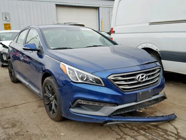 5NPE34AF5GH388783 - 2016 HYUNDAI SONATA SPO BLUE photo 1