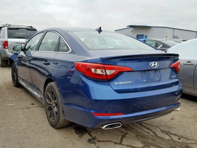 5NPE34AF5GH388783 - 2016 HYUNDAI SONATA SPO BLUE photo 3