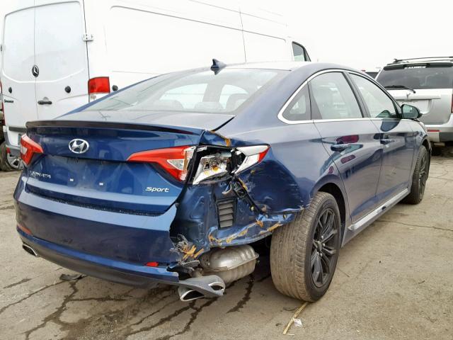 5NPE34AF5GH388783 - 2016 HYUNDAI SONATA SPO BLUE photo 4