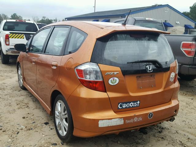 JHMGE8H5XBC004166 - 2011 HONDA FIT SPORT ORANGE photo 3