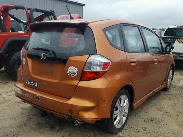 JHMGE8H5XBC004166 - 2011 HONDA FIT SPORT ORANGE photo 4