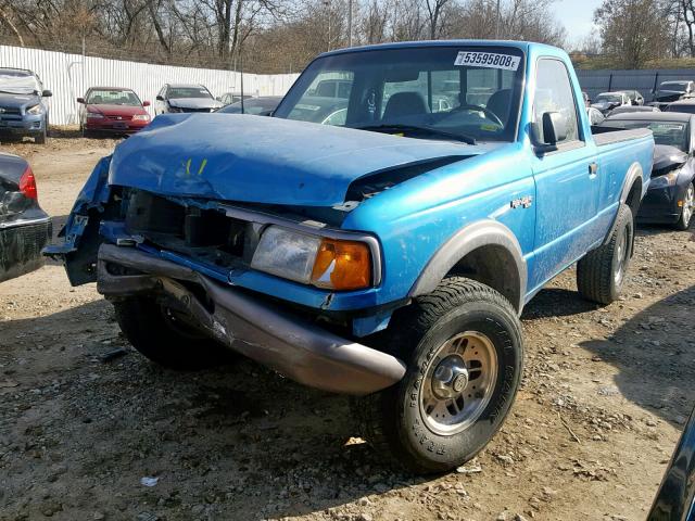 1FTCR11X1SUA29295 - 1995 FORD RANGER BLUE photo 2