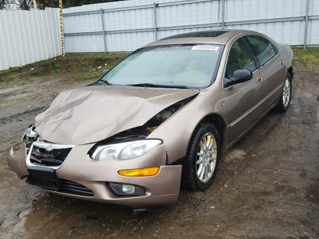 2C3AE66G32H135375 - 2002 CHRYSLER 300M BEIGE photo 2