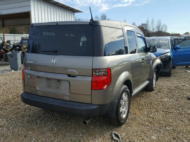 5J6YH18747L014764 - 2007 HONDA ELEMENT EX GRAY photo 4