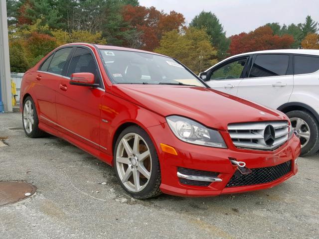 WDDGF4HB0CR202546 - 2012 MERCEDES-BENZ C 250 RED photo 1