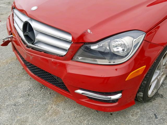 WDDGF4HB0CR202546 - 2012 MERCEDES-BENZ C 250 RED photo 9