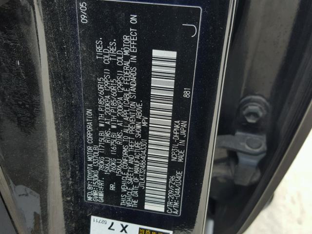 JTLKT324864043301 - 2006 TOYOTA SCION XB Qara foto 10