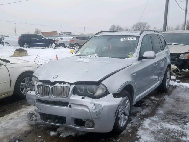 WBXPC93429WJ31338 - 2009 BMW X3 XDRIVE3 SILVER photo 2