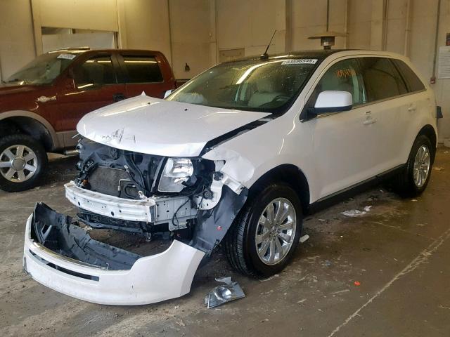 2FMDK4KC8ABB04774 - 2010 FORD EDGE LIMIT WHITE photo 2