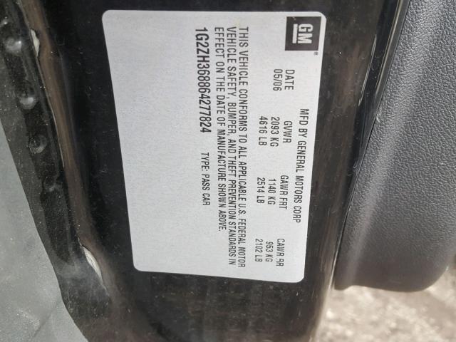 1G2ZH368864277824 - 2006 PONTIAC G6 GT BLACK photo 10