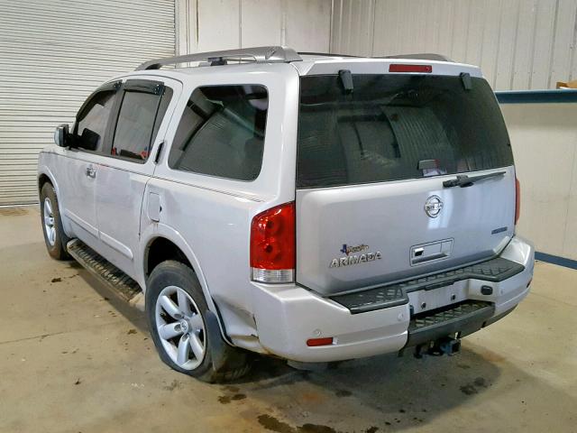 5N1BA0ND2CN605349 - 2012 NISSAN ARMADA SV SILVER photo 3