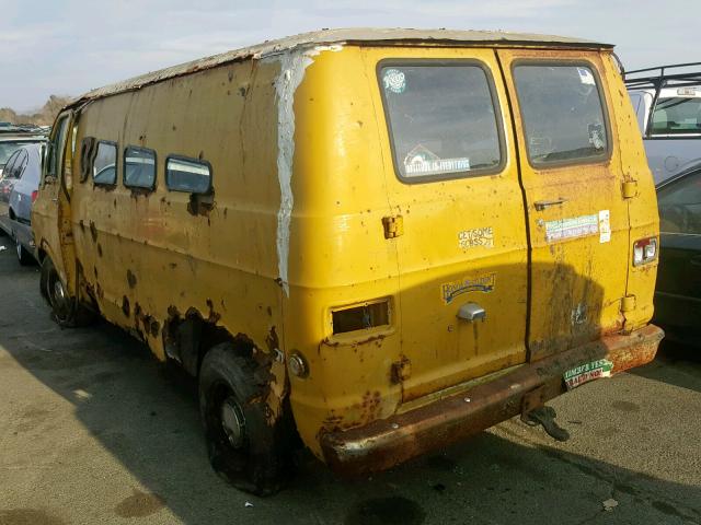 B21BF7X163174 - 1977 DODGE VAN YELLOW photo 3