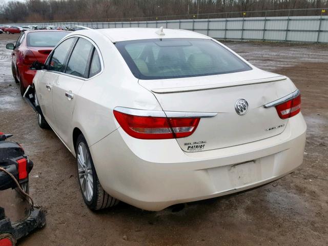 1G4PP5SK0D4165594 - 2013 BUICK VERANO WHITE photo 3