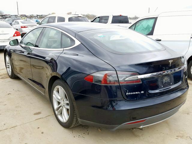 5YJSA1CN8DFP27977 - 2013 TESLA MODEL S BLUE photo 3