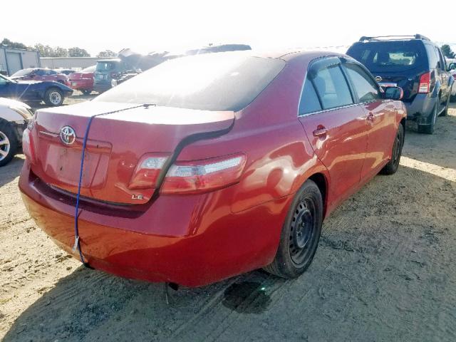 4T1BE46K08U250204 - 2008 TOYOTA CAMRY CE RED photo 4