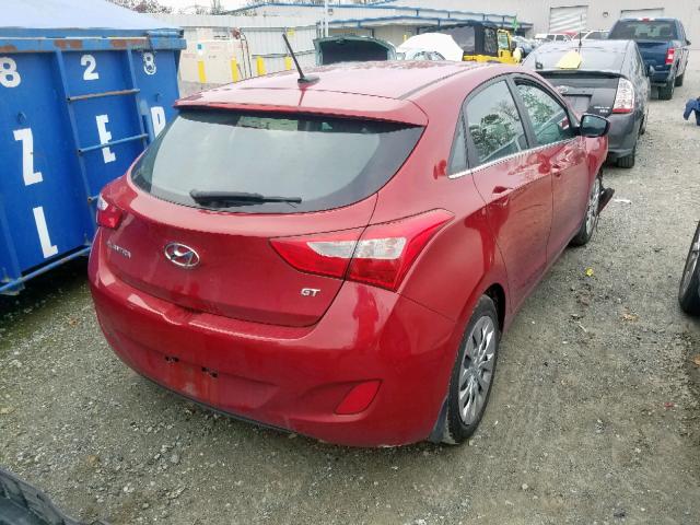 KMHD35LH0GU304760 - 2016 HYUNDAI ELANTRA GT RED photo 4