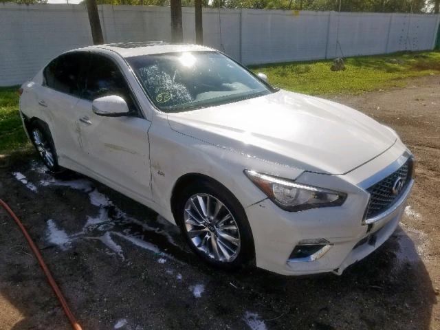 JN1CV7AP3JM241308 - 2018 INFINITI Q50 PURE WHITE photo 1