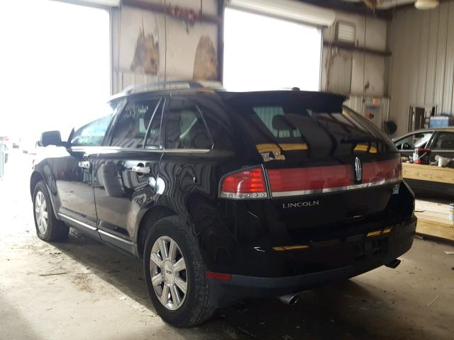 2LMDU68C67BJ06212 - 2007 LINCOLN MKX BLACK photo 3