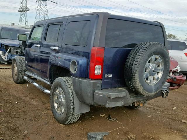 5GTDN13E078243425 - 2007 HUMMER H3 BLUE photo 3