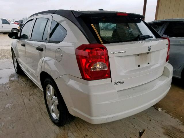 1B3HB48B07D215893 - 2007 DODGE CALIBER SX WHITE photo 3