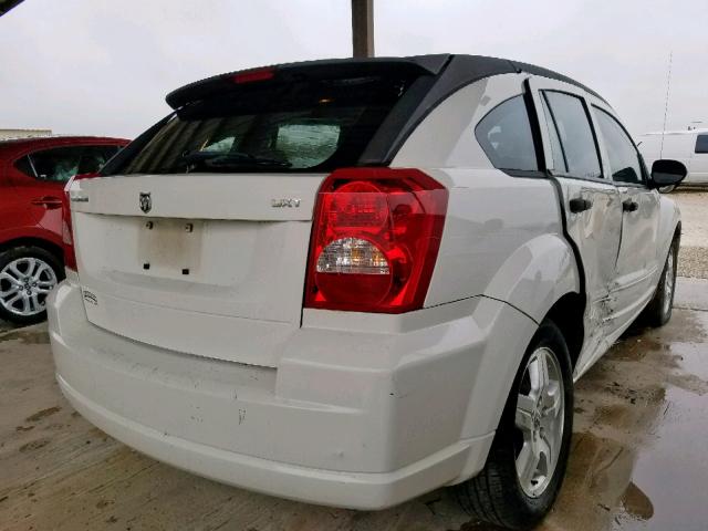 1B3HB48B07D215893 - 2007 DODGE CALIBER SX WHITE photo 4