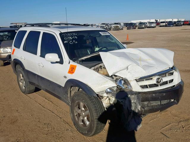 4F2CZ06175KM24757 - 2005 MAZDA TRIBUTE S WHITE photo 1